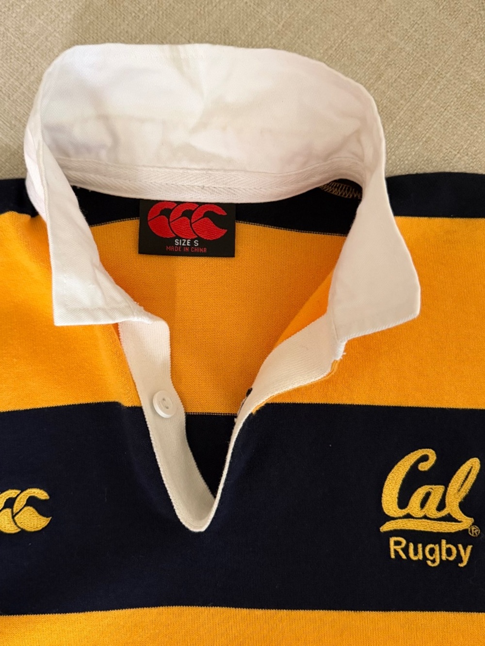 CANTERBURY CAL UC BERKELEY RUGBY SHIRT SM barbarian ralph lauren polo prep trad